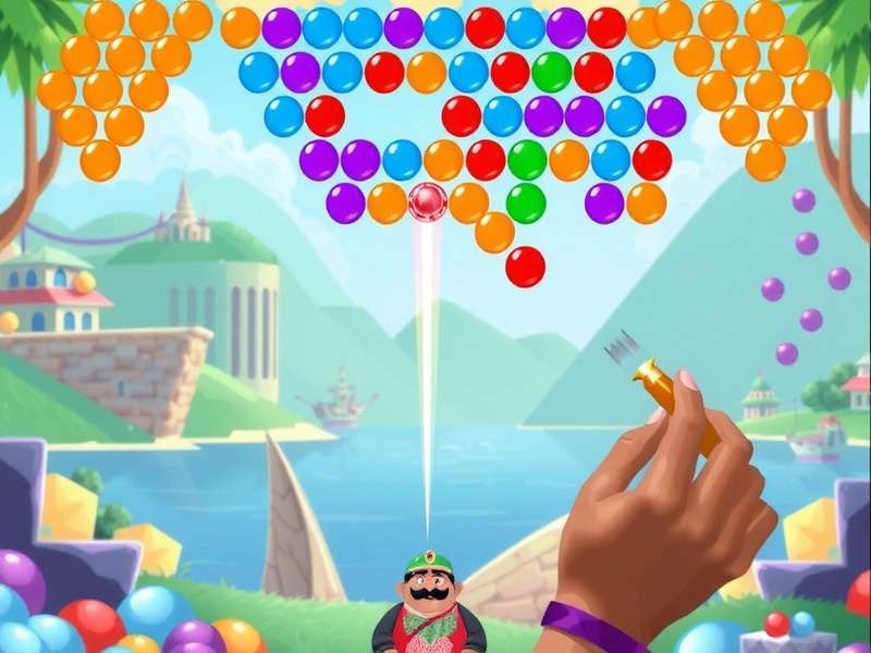 बबल शूटर रिलैक्सिंग गेमप्ले स्क्रीनशॉट