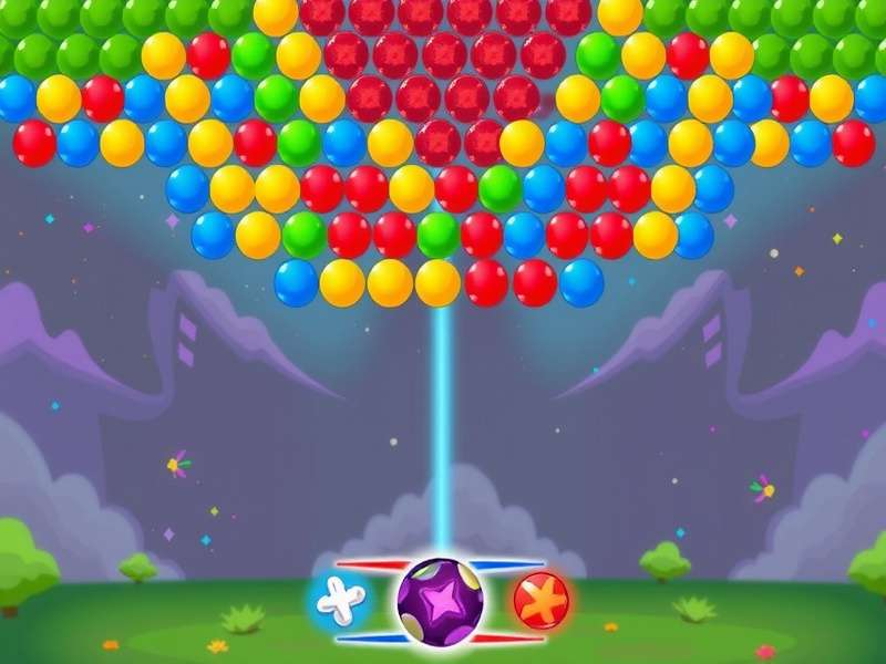 बबल शूटर गेम रणनीति डायग्राम