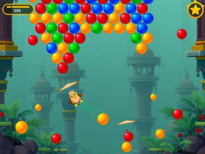 बबल शूटर गेम लैपटॉप स्क्रीनशॉट