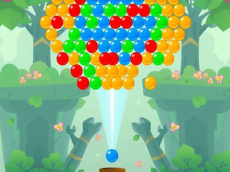 बबल शूटर विंडोज गेम इंटरफेस