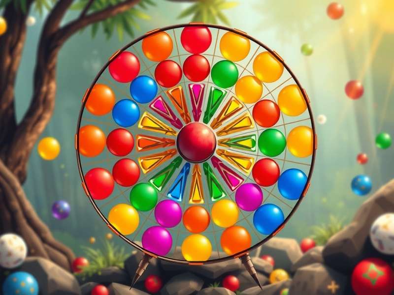 बबल शूटर व्हील गेमप्ले स्क्रीनशॉट