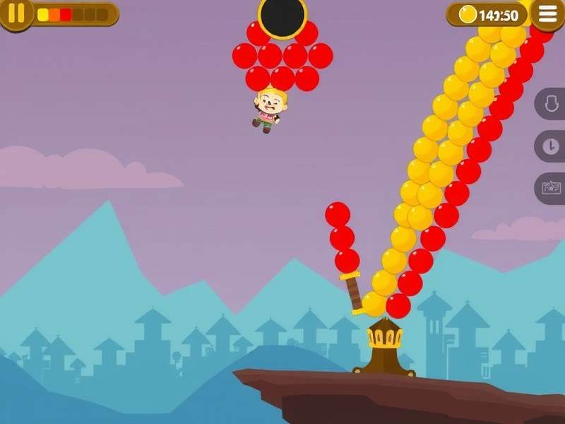 बबल शूटर गेम का स्क्रीनशॉट