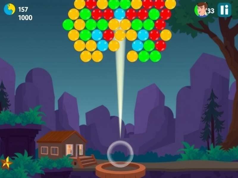 बबल शूटर गेमप्ले स्क्रीनशॉट
