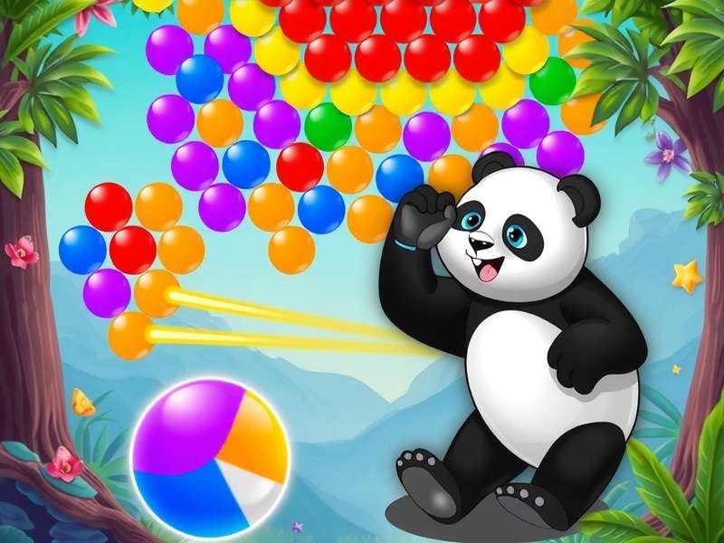 पांडा बबल शूटर गेम का स्क्रीनशॉट