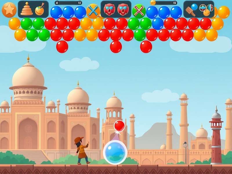 बबल शूटर गेम का स्क्रीनशॉट