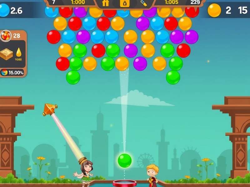 बबल शूटर गेम का स्क्रीनशॉट