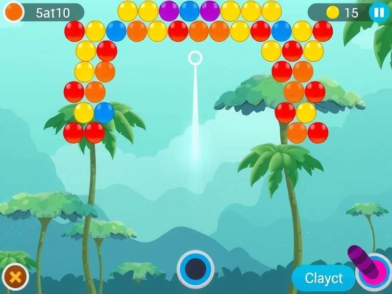 Bubble Shooter Poki गेमप्ले स्क्रीनशॉट