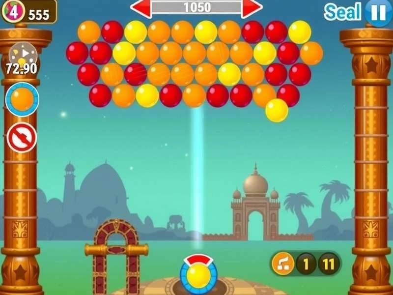 बबल शूटर गेम का स्क्रीनशॉट