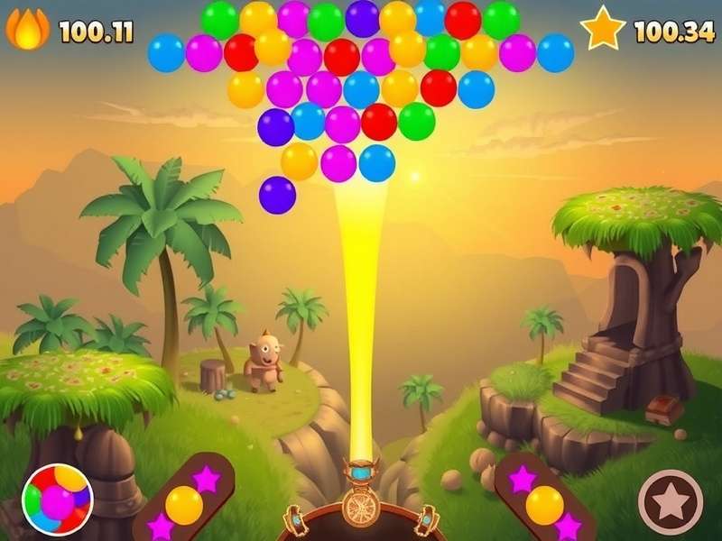 बबल शूटर गेम का मास्टर क्लास गेमप्ले - रंगीन बबल्स को शूट करते हुए