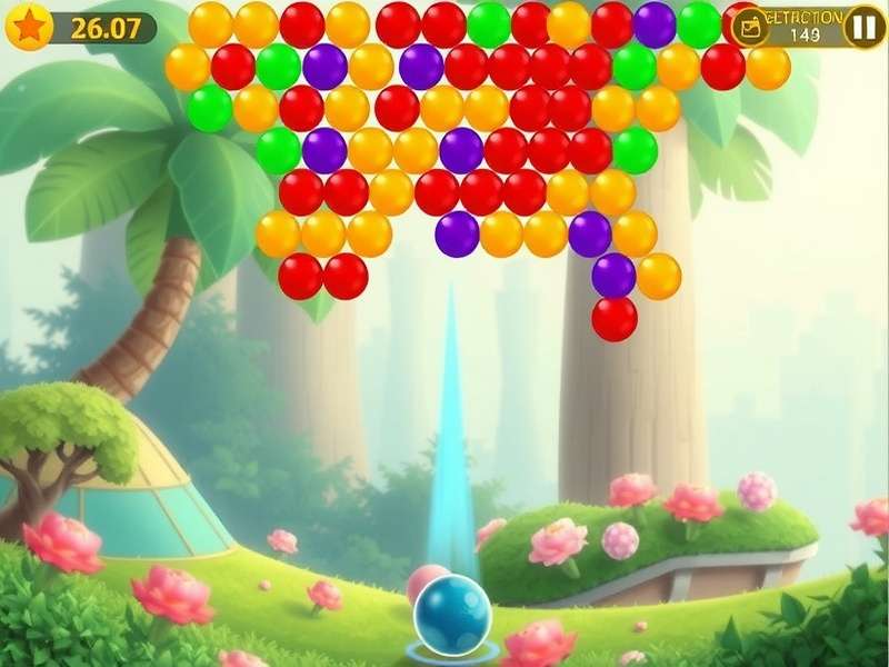 बबल शूटर एचडी गेमप्ले स्क्रीनशॉट