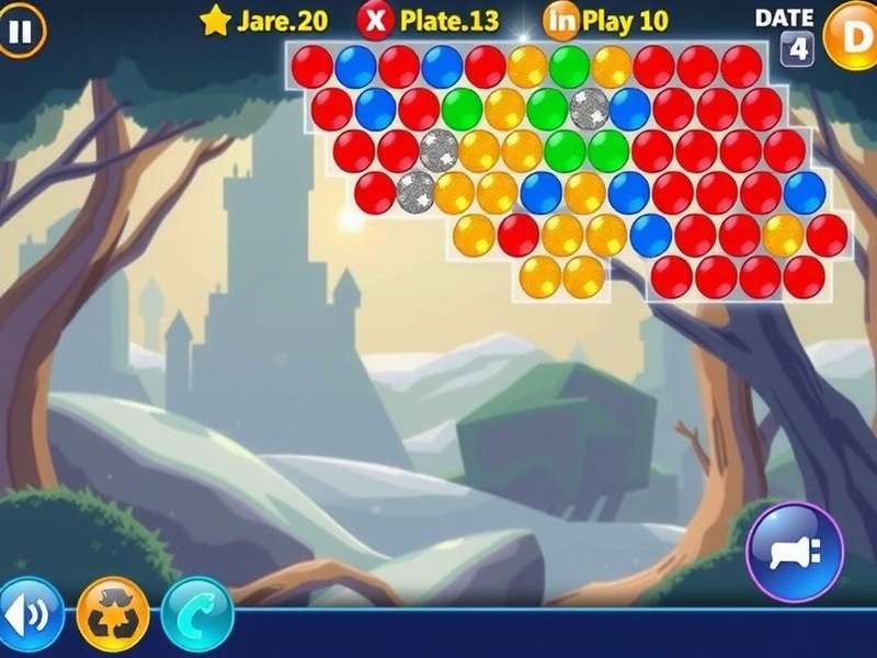बबल शूटर गेम की गेमप्ले स्क्रीनशॉट