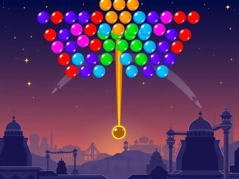 बबल शूटर गेम इंटरफेस हिंदी में