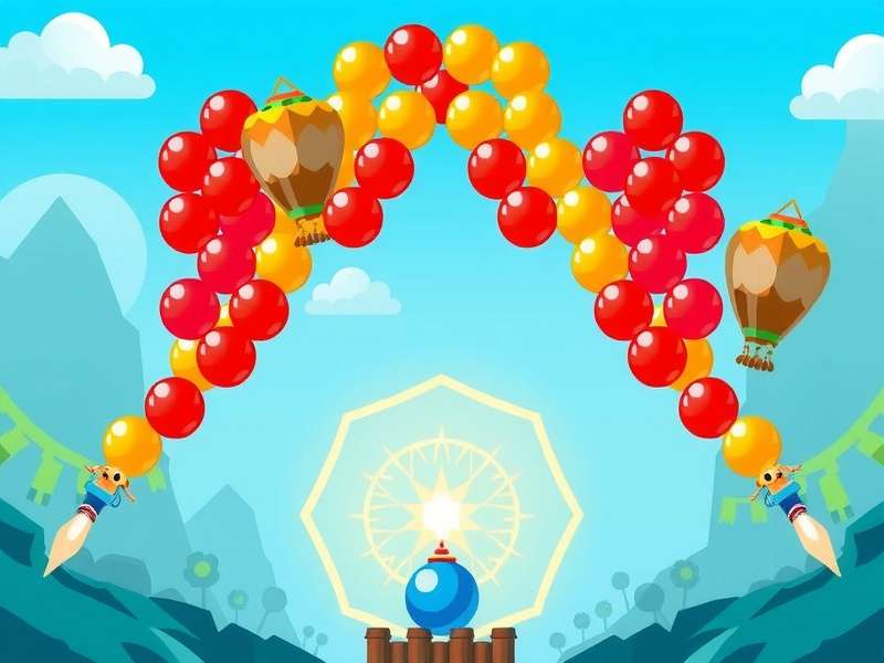 बबल शूटर गेम इंटरफेस दिखाता हुआ व्यक्ति मोबाइल पर गेम खेलते हुए