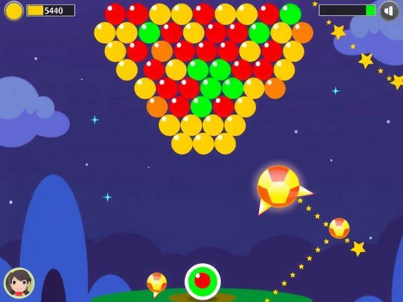 Bubble Shooter Poki गेमप्ले स्क्रीनशॉट