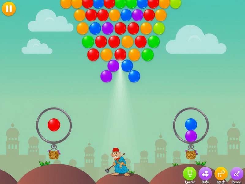 बबल शूटर गेम का स्क्रीनशॉट