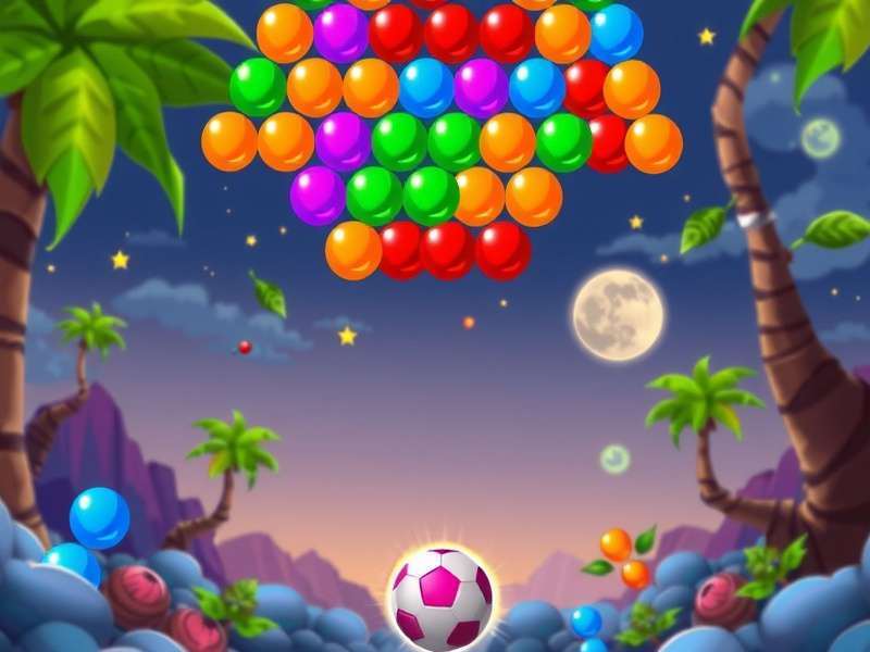 Bubble Shooter Game Screenshot on Poki Platform