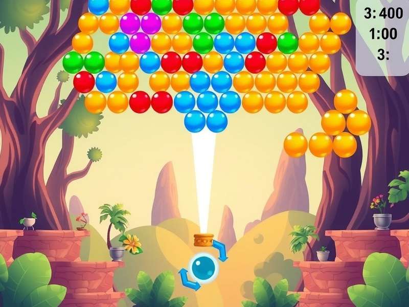 बबल शूटर होम डिजाइन गेम का गेमप्ले स्क्रीनशॉट
