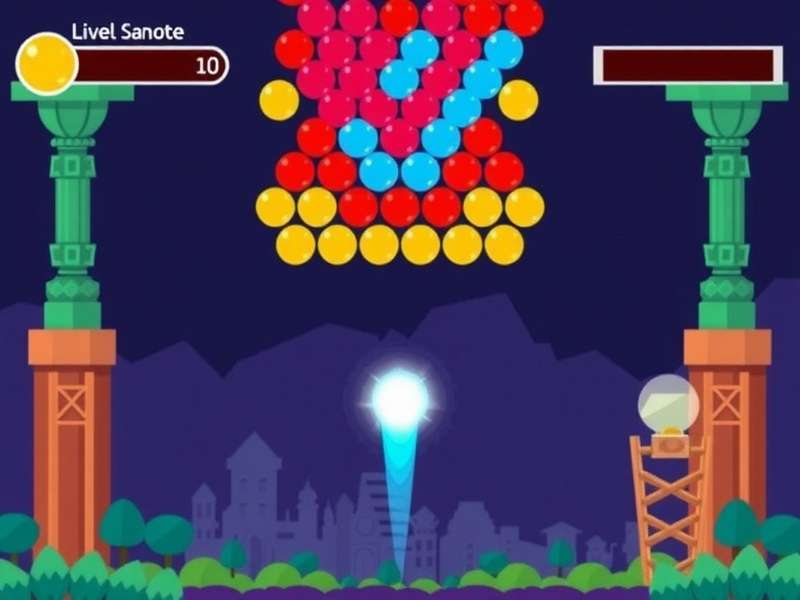 बबल शूटर गेम गेमप्ले स्क्रीनशॉट