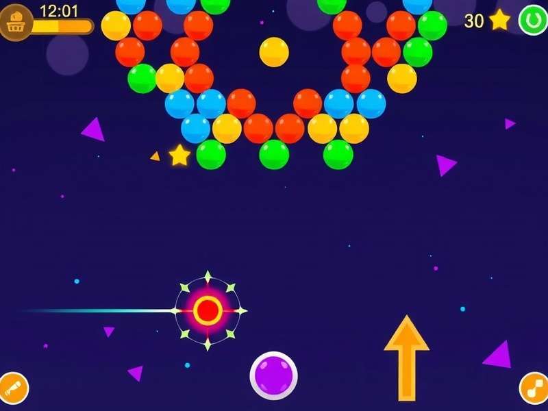 बबल शूटर गेमप्ले स्क्रीनशॉट