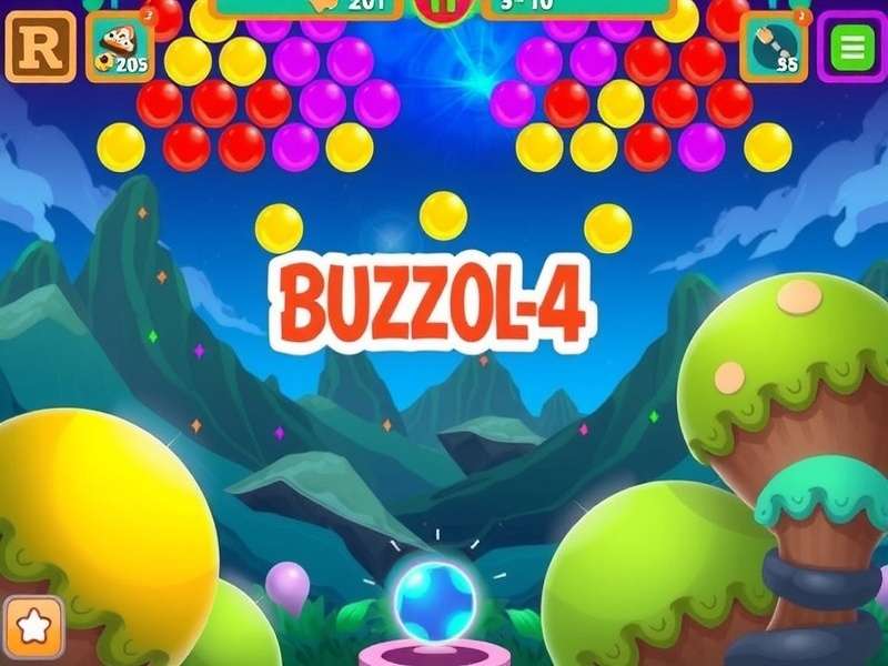 Bubble Shooter gameplay on mobile device