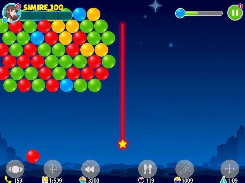 Ilyon Bubble Shooter gameplay on mobile device showing colorful bubbles