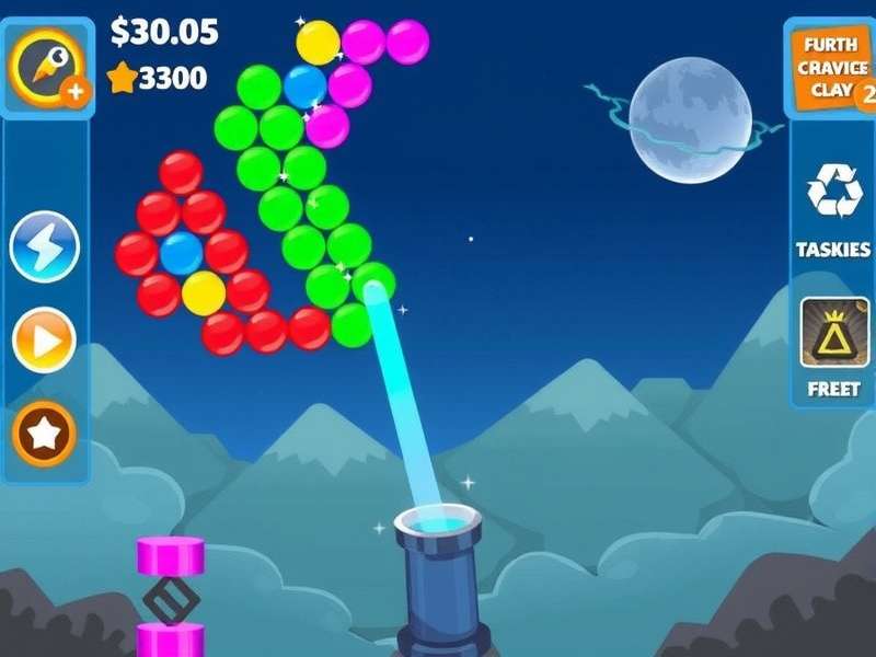 Bubble Shooter DLC visual showing colorful bubbles and new level designs