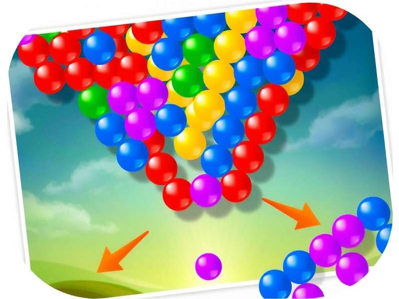 Indian gamer playing Bubble Shooter on a laptop and mobile