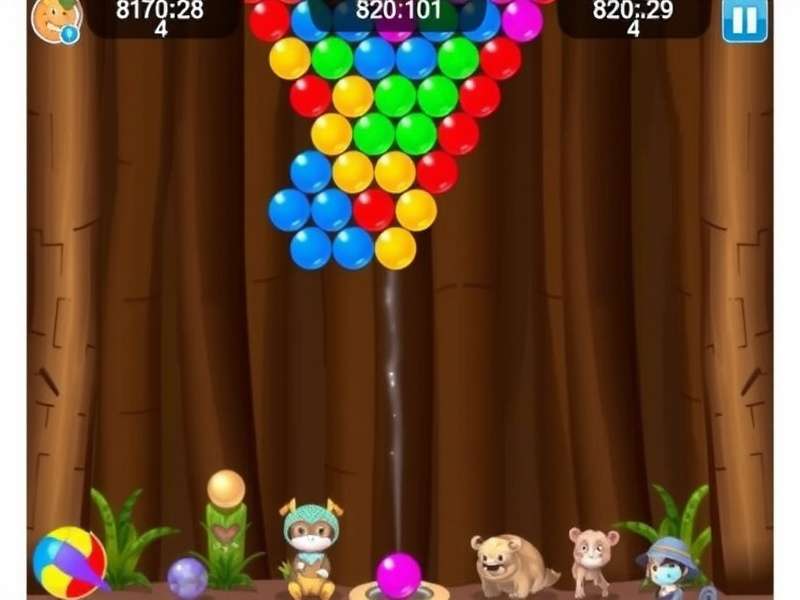 Bubble Shooter Game in Full Screen HD Mode on a computer