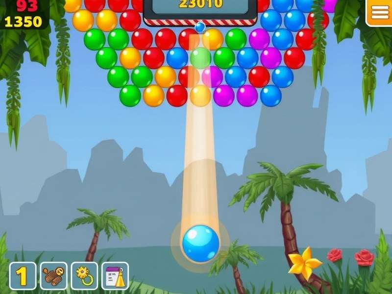 Bubble Shooter Za Darmo gameplay screenshot showing colorful bubbles