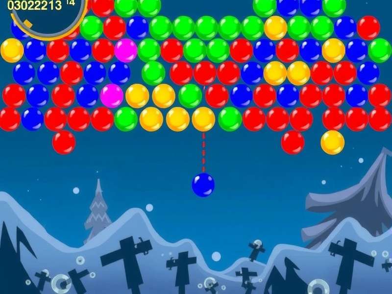 Bubble Shooter gameplay in full screen