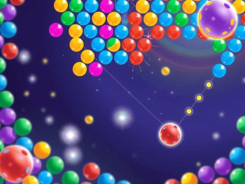 Colorful Bubble Shooter game screen showing advanced strategy