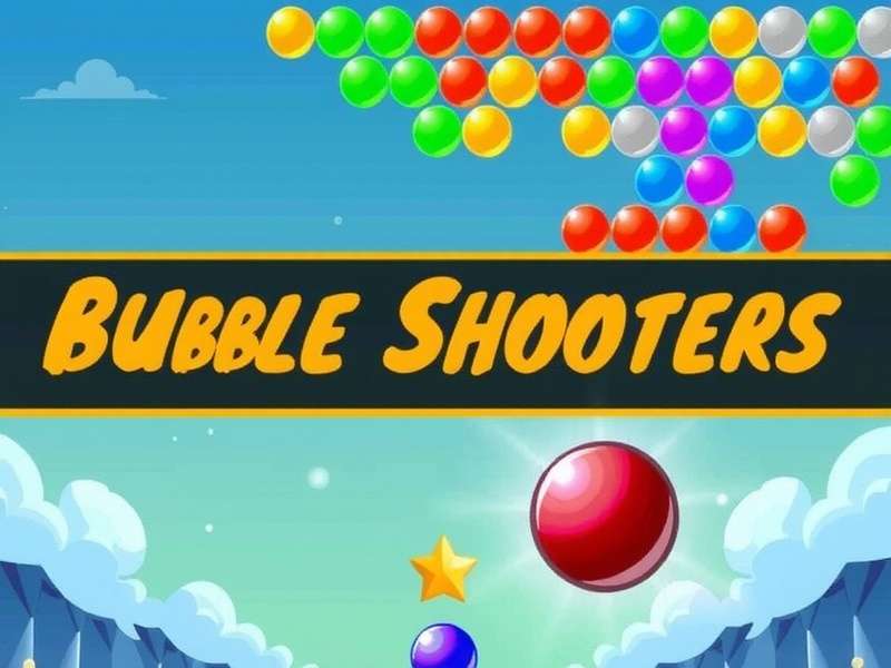 Collage showing evolution of Bubble Shooter game versions from classic to modern