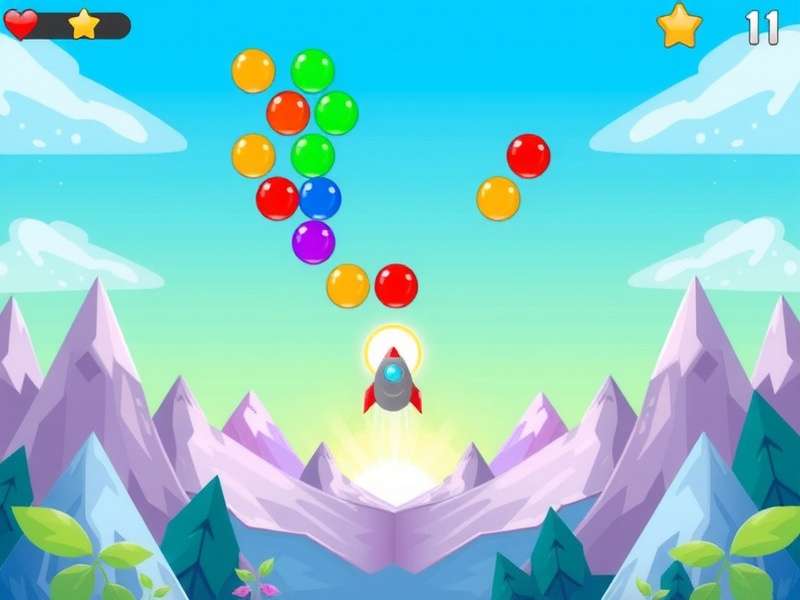 Diagram showing optimal shooting angles in Bubble Shooter game