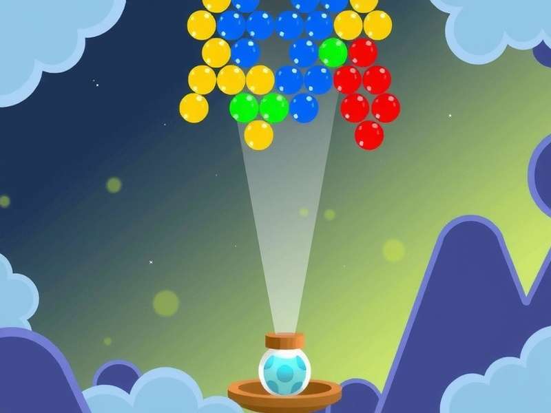 Mobilityware Bubble Shooter gameplay screenshot showing colorful bubbles