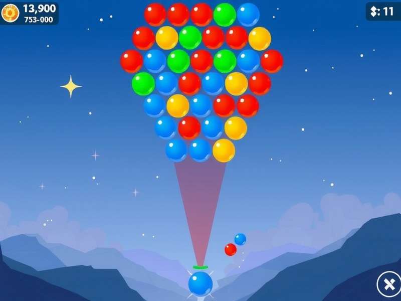 Colorful Bubble Shooter Gameplay on a Mobile Screen
