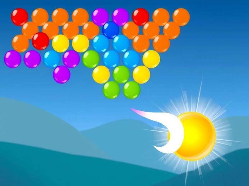 Bubble Shooter Game for Kids with colorful bubbles