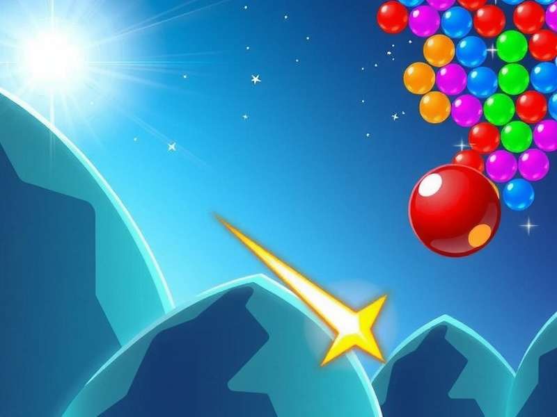 Bubble Shooter I gameplay screenshot showing colorful bubbles and a high score