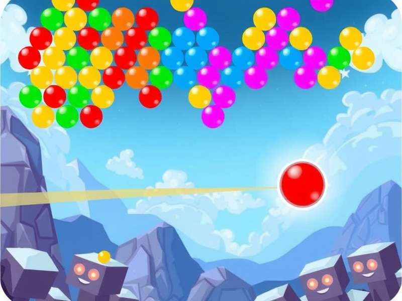 Expert playing Bubble Shooter game on laptop and mobile