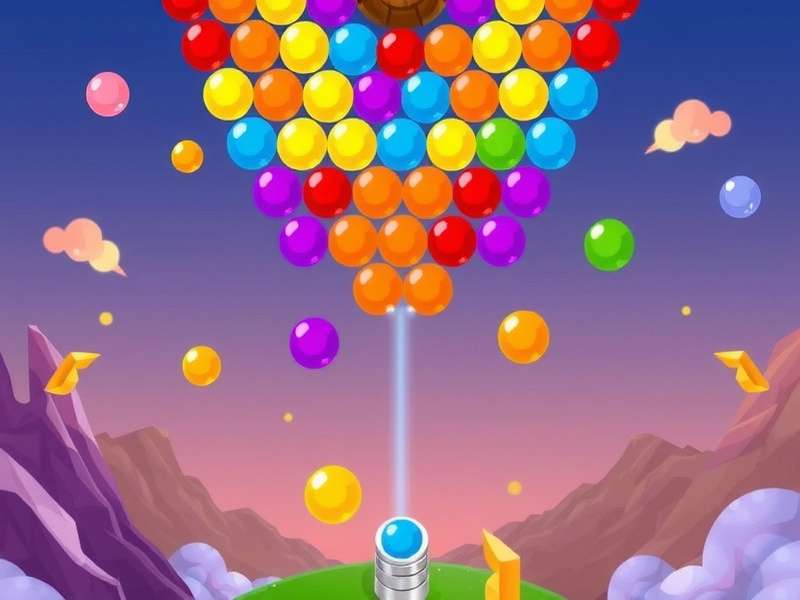 Bubble Shooter Gratis Jugar gameplay screenshot showing colorful bubbles