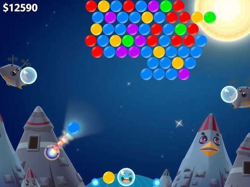 Bubble Shooter 2 Gameplay Screen showing colorful bubbles and power-ups