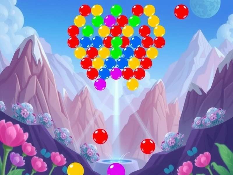 Colorful Bubble Shooter HD Gameplay on a computer screen