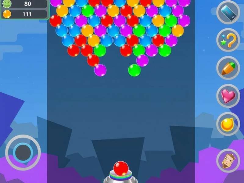 Bubble Shooter Relaxing Apk gameplay on mobile screen