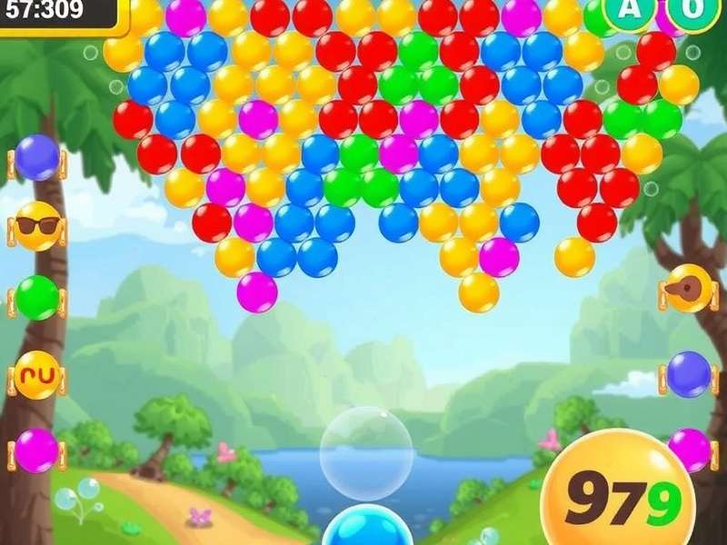 Close-up of colorful bubbles showing geometric patterns