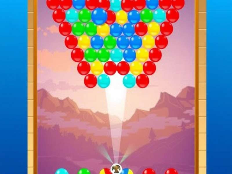 Bubble Shooter Level 979 Gameplay Screenshot - Colorful Bubbles