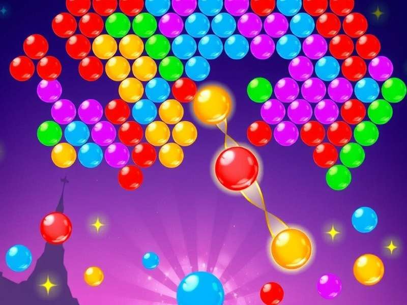 Advanced Bubble Shooter strategy diagram showing bank shots