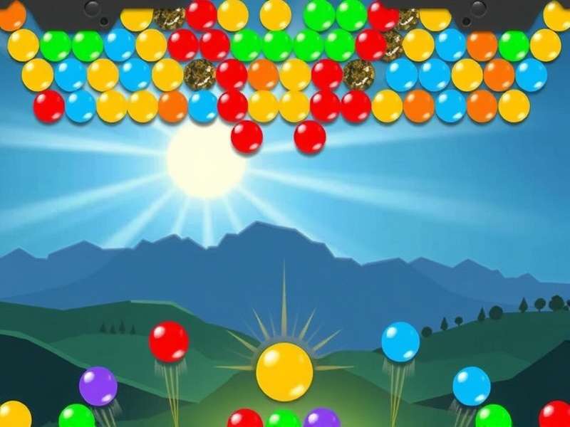 Free Online Bubble Shooter Games To Play Now – Colorful bubbles floating in a vibrant game scene