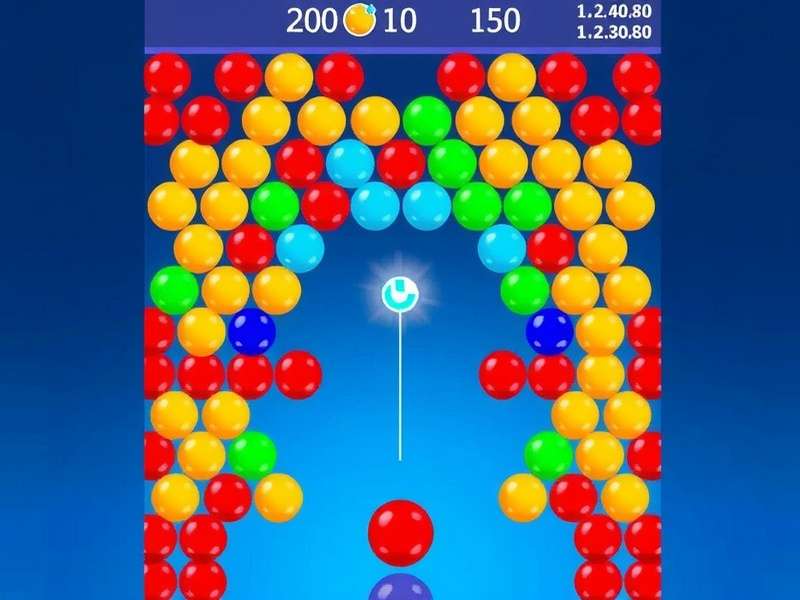 Bubble Shooter game running on Windows 7 desktop in India