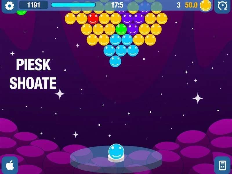 Jeux Bubble Shooter Gratuit gameplay with colorful bubbles on a vibrant background