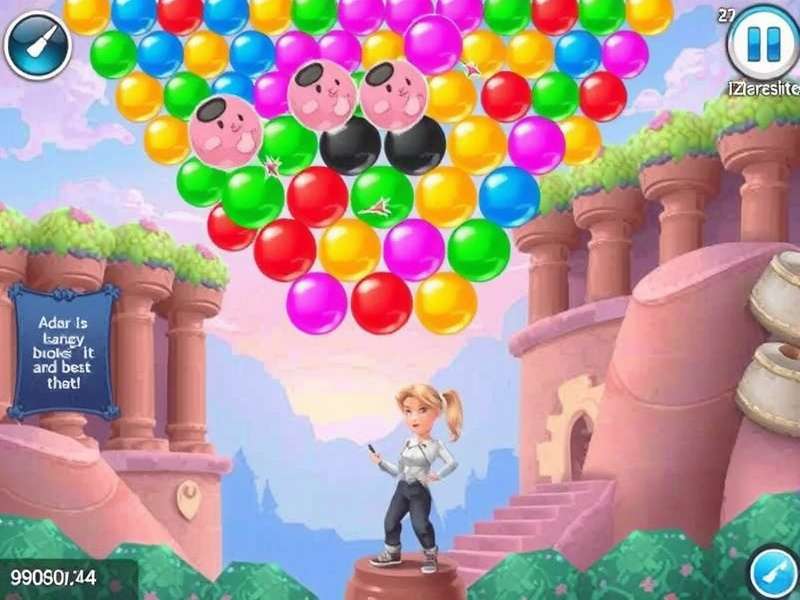 Bubble Shooter Gr Tis gameplay featuring colorful bubbles on a vibrant background