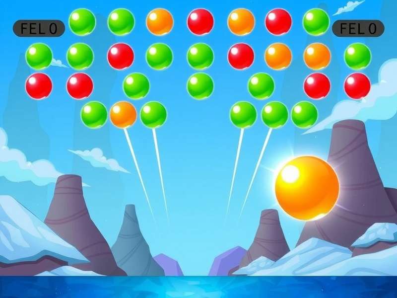 Bubble Shooter game screenshot with colorful bubbles in India theme